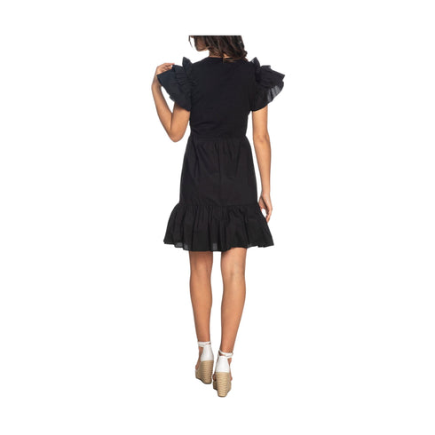 Abito Donna con balze e volant Nero Liu Jo- Francavilla Moda